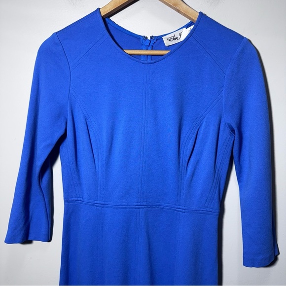Eliza J 3/4 Sleeve Scoop Neck A Line Dress Size 4 - Picture 3 of 10